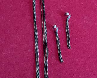 Sterling necklace and earrings. 