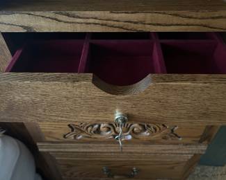 Locking jewelry drawer. 