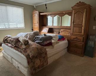 Beautiful bedroom system with  storage and locking jewelry drawer. 