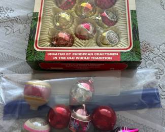 Vintage Christmas ornaments. 