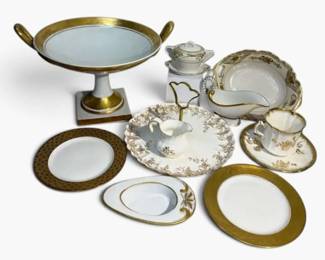 Gold Embellished PorcelainMixed Pieces 