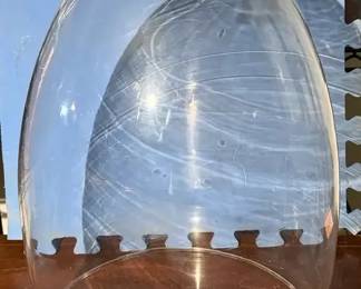 Large cloche dome stamped EM