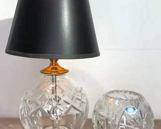 Birks Crystal Bowl  Complementing Table Lamp