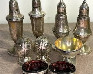 Sterling Salt  Pepper Shakers  Cellars
