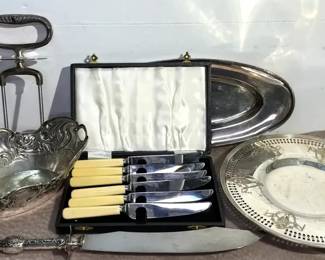 An Assortment of Silver Plate Items