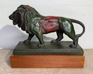 Vintage Alva Studios Walking Lion Lion qui marche sculpture
