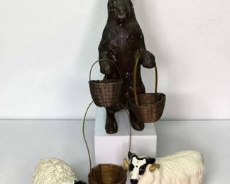 Cast Metal Rabbit, Beswick BlackFaced Ram Figurine  Castle Wynd Spaghetti Pottery Sheep 