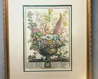 Vintage Robert Furber Repro Lithograph, December