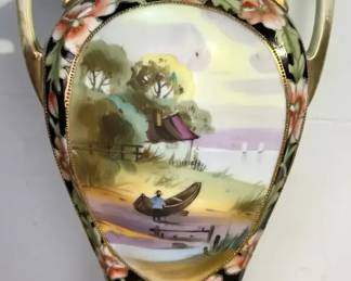 Antique Hand Painted Nippon Vase