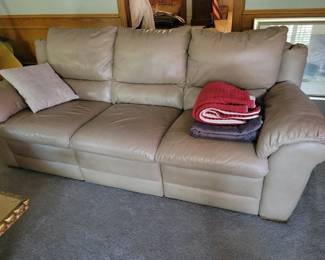 Leather Reclining Sofa