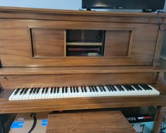 Vintage Player Piano w/Rolls