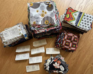 Lot 36: Vintage Fabric Samples for Quilting and Crafts