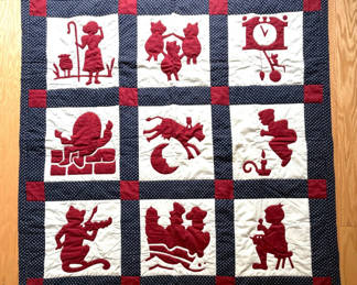 Lot 15: Nursery Rhyme Quilt - Handmade