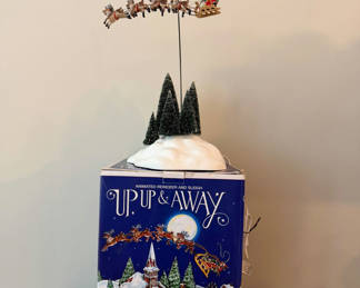 Lot 41: Department 56 Animated Up, Up and Away - Santa’s Sleigh & Reindeer