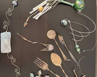 Lot 49: Wind Chimes and Window Decorations