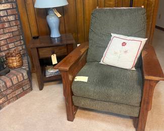 Mission Style Oak Recliner