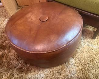 Vintage Round Ottoman