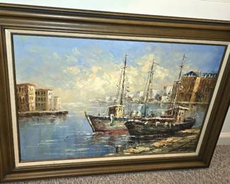 MCM BOTTO SIGNED OIL PAINTING