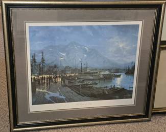 LARGE ORIGINAL THOMAS KINCAIDE SIGNED PRINT