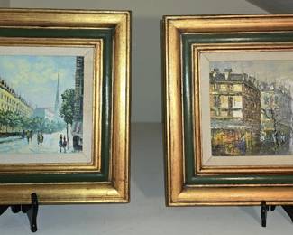 MCM ORGINAL STREET SCENE OIL PAINTINGS