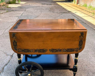 Lot 12: Ethan Allen Drop Leaf Serving Cart