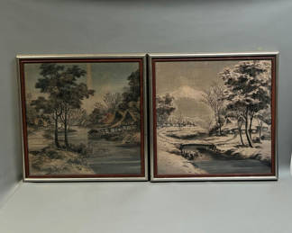 Lot 42: Vintage Asian Paintings on Silk