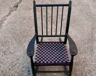 Lot 38: Upholstered Child’s Rocker