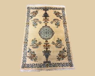 Antique Chinese 100% wool original 3x5 ft