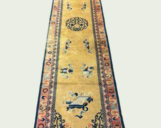 Original Antique rug from China 100% wool 12 ft long