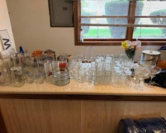 Bar Glassware - Wine, Beer, Shot, and Margarita Glasses