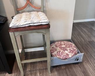 Tall wooden chair