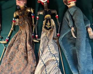 Indonesian Wayang Golek wooden rod puppets