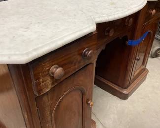 marble top sideboard walnut