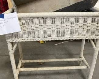 wicker plant stand