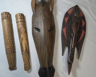 African Carved Wood Masks Tribal Art Collection