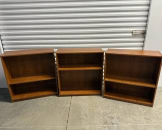 Set of 3 WoodFinish Bookshelves
