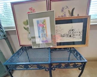 06 Sandra Tommela, Sally Trice Architectural Sketch Blue Metal Nesting Tables Collection