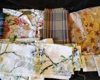 Assorted Floral, Plaid Brocade Remnants for Sewing Crafts Mystery Lot