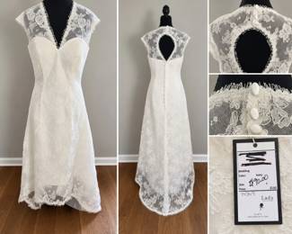 NWT Lady Juliets Handmade with Love Size 4 White Bridal Wedding Dress