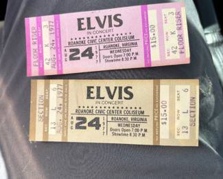These are authentic uncut Elvis Presley concert tickets!