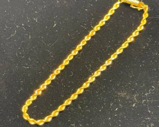 Beautiful 14k gold rope chain bracelet 
