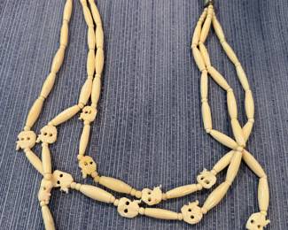 Carved Elephant Necklace 