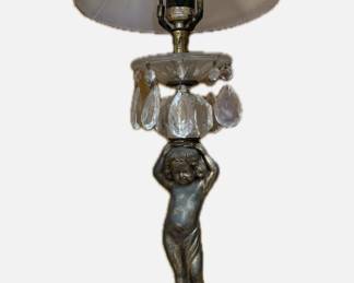 Vintage cherub lamp 