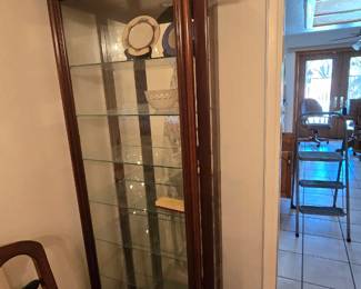 Small dark wood curio