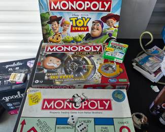 Monopoly games $8 each 