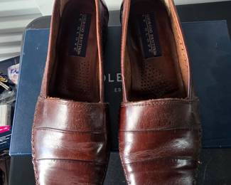 Giorgio Brutini "Le Glove" Men's Cognac Brown Leather Slip-On Venetian Loafers size 8 $25.