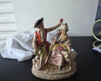 vintage Gräfenthal Carl Schneider Porcelain Rococo Courting Couple Figurine $25