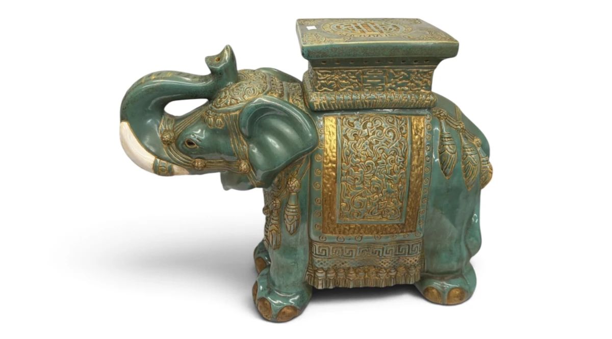 Ceramic elephant Garden seat