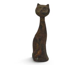 Mid Century Brutalist Cast Iron cat