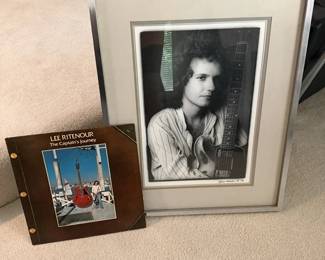 Lee Ritenour Professionally framed/signed photo - one of the many albums of his.